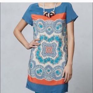 Anthro Meadow Rue Silk Calcada Tunic Dress Small